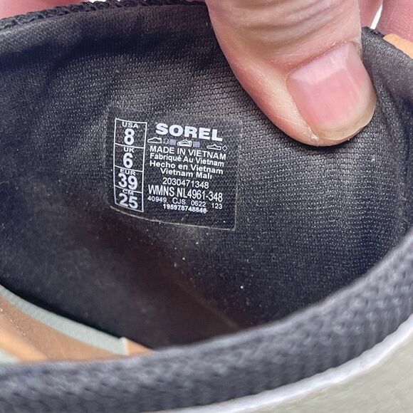 Sorel Green Brown Kinetic Impact Slide High Sandal Size 8 - Picture 7 of 7